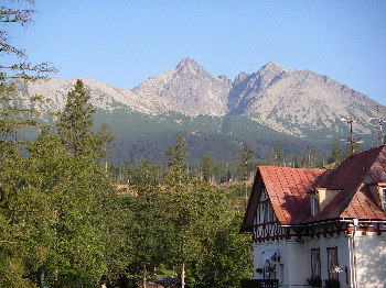 Slovak side, View from hotel window - Lomnicky Stit