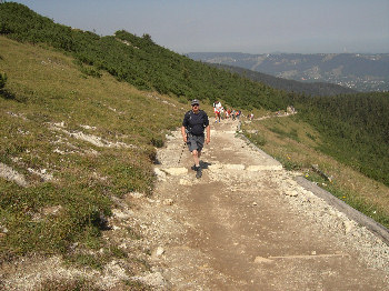 Garry on the busy path to Kasprowy Weirch